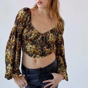 Urban Outfitters Elowen Puff Sleeve Blouse